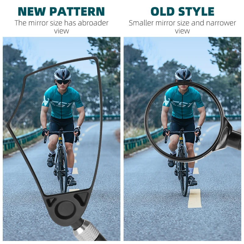 WEST BIKING Anti-Glare Bicycle Mirror – Wide Range Rear View Handlebar Reflector for Electric Scooter & Bike Accessories