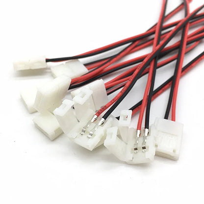 10/20PCS 2 Pin LED Strip Connectors - No Soldering 8mm 10mm Power Wire Clips for 2835/5050 LED Light Strips