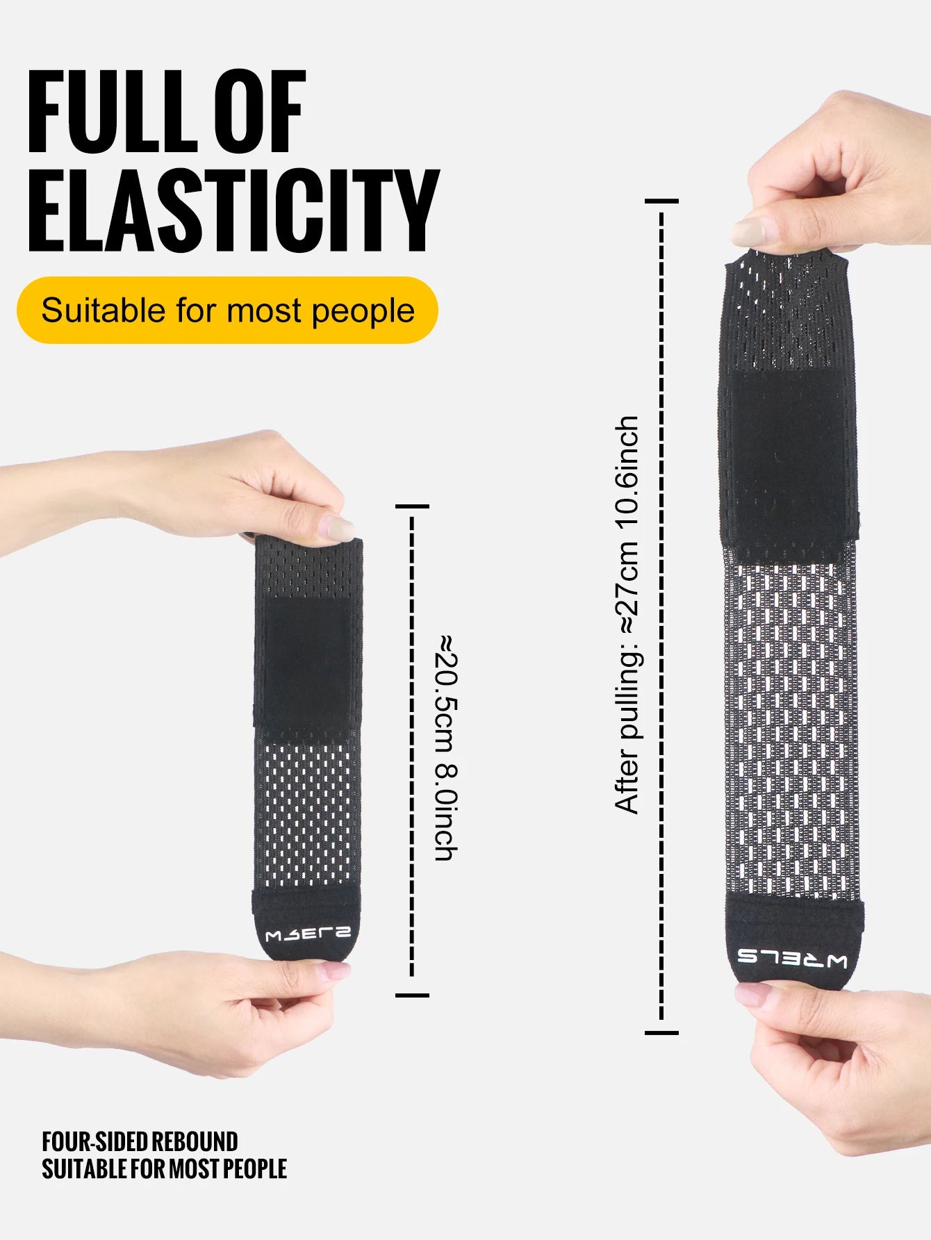 WRELS Adjustable Sports Wristband — Elastic Compression Wrist Wraps for Basketball, Weight Training, and Support