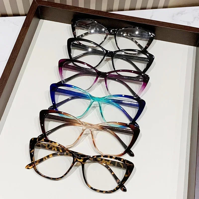 Cat Eye Reading Glasses for Women & Men – Ultra-Light Fashion Eyewear for Farsightedness, Diopter 0 to +4.0
