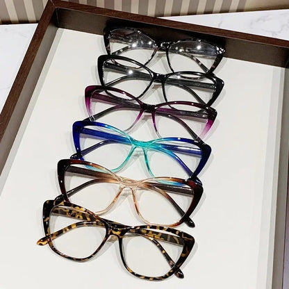 Cat Eye Reading Glasses for Women & Men – Ultra-Light Fashion Eyewear for Farsightedness, Diopter 0 to +4.0