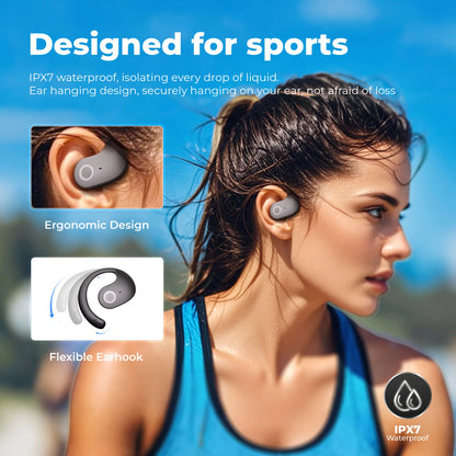 AI Real-Time Translator Earphones — 144 Languages, Wireless Bluetooth 5.3, Noise-Cancelling, IPX7 Waterproof Headphones for Travel