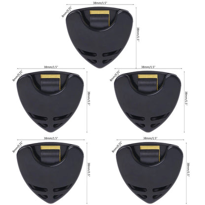 1/5/10pcs Guitar Pick Holder – Self-Adhesive Triangle Plectrum Case, Quick Storage Organizer