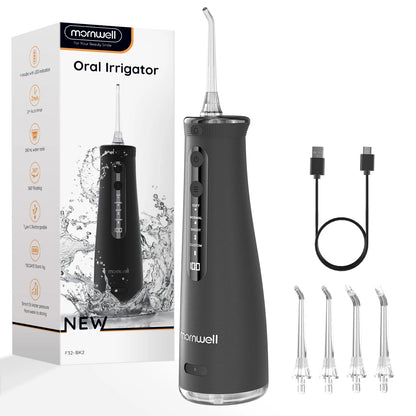 Mornwell F32 Sonic Water Flosser - 260ML Oral Irrigator Dental Teeth Cleaner Whitening Device For Home Care