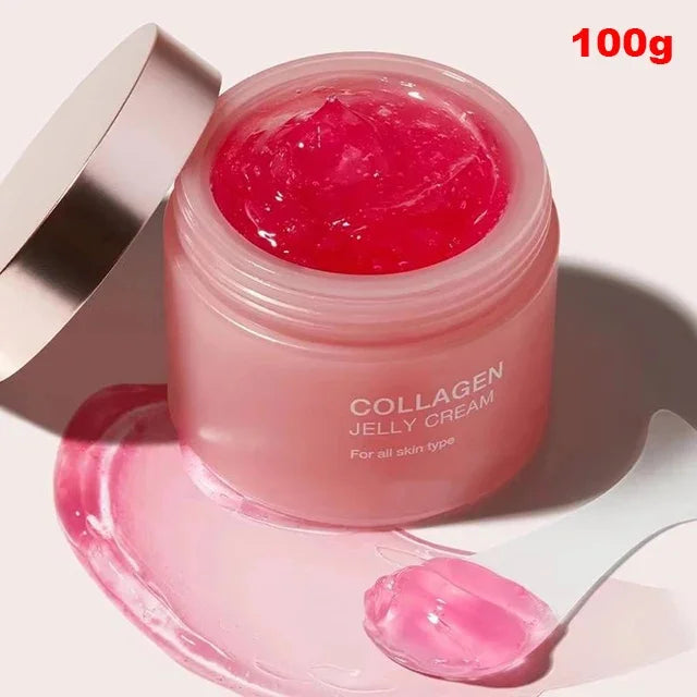 100g Collagen Jelly Face Cream – Nourishing Moisturizer, Pore Shrinking & Comedone Removal, Korean Skin Care