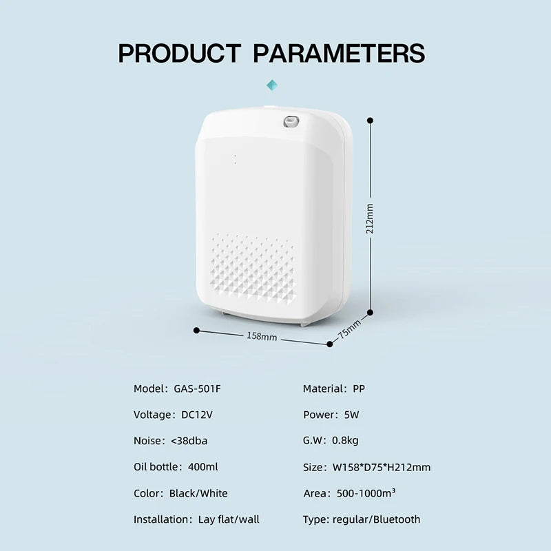 Electric Fragrance Diffuser - Wall-Hanging Aromatic Oil Air Freshener Machine for Home & Hotel