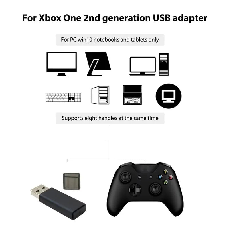 Xbox One Wireless Adapter USB Receiver – 1st & 2nd Gen for Windows 10 PC & Laptops