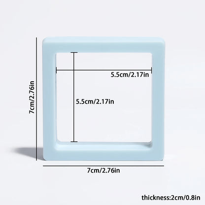 Black 3D Floating Display Case – Free-Standing Jewelry Storage for Rings, Earrings, Necklaces