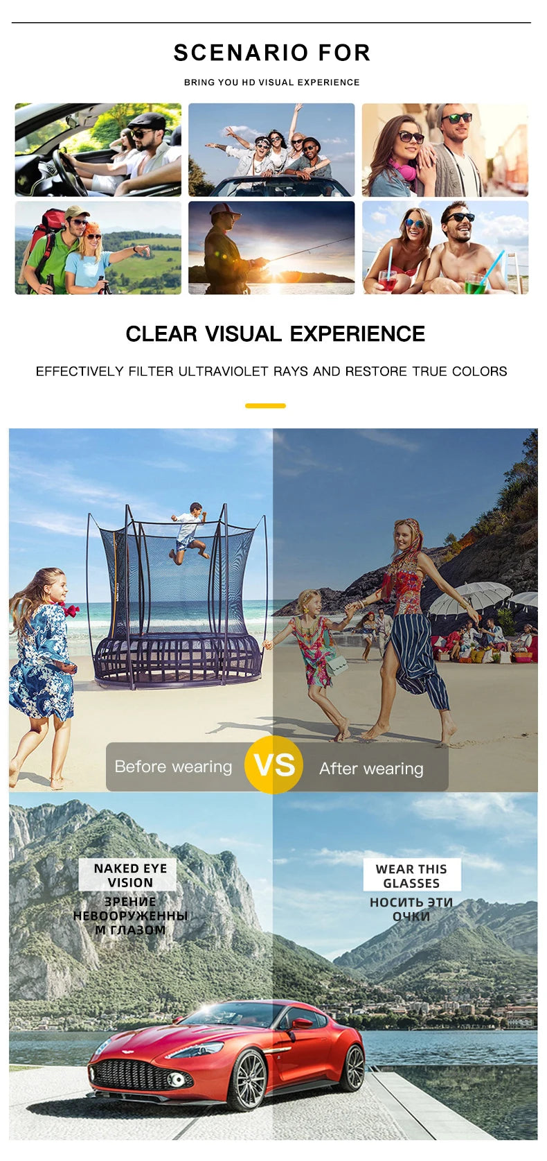 CLLOIO Fashion Aluminum Photochromic Sunglasses – Polarized Chameleon Anti-Glare Driving Glasses for Men & Women
