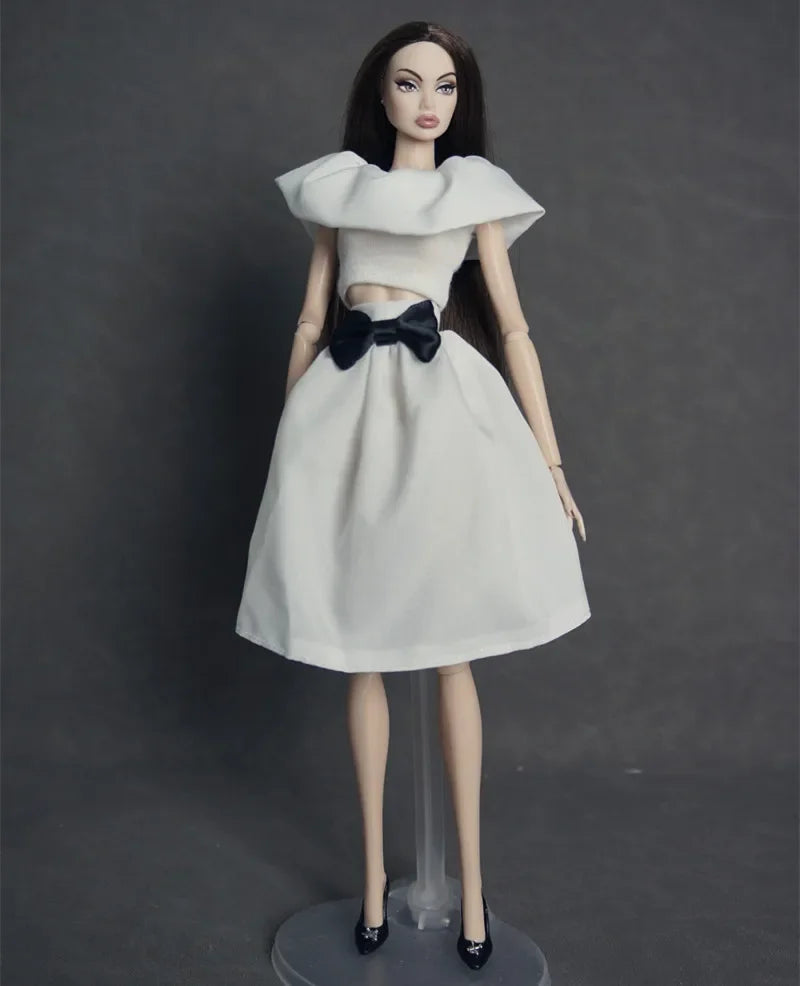 30cm Doll Clothes Set – Long Sleeve Shirt & Foot Covers for 1/6 OB/ST/FR/BB Dolls