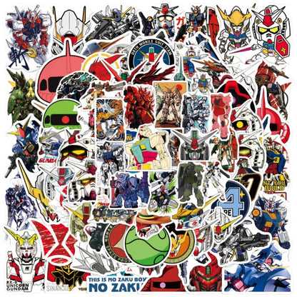 Anime & Gundam Sticker Set - 100/200-Piece Waterproof DIY Decals for Luggage, Laptops, Cars and More