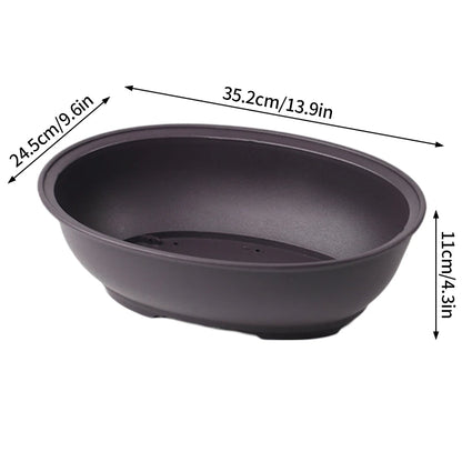 Purple Clay Succulent Plant Pots – Outdoor Garden Bonsai Planters, Rectangular & Square