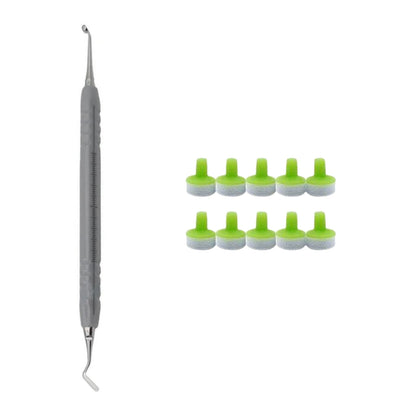 Dental Resin Filling Kit – Composite Light Cure Spatula & Molding Tools Set with Foam Pad Holder for Dentistry Use