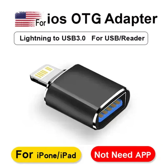 USB 3.0 OTG Adapter for iPhone & iPad – Lightning to USB 3.0 for iOS 13 and Above