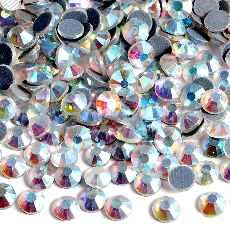 Bobohoo HotFix Crystal Rhinestones SS6-SS30 – Glitter Iron-On Strass Gems for Clothing, Dresses & DIY Crafts
