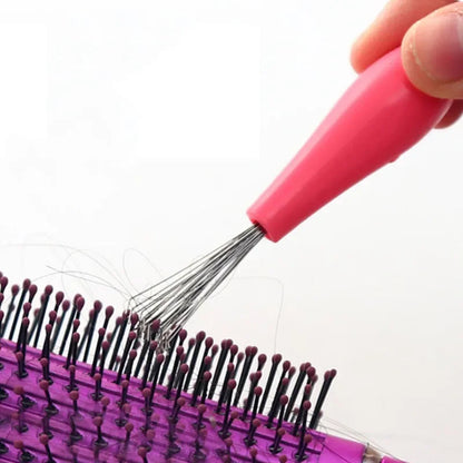 Hair Brush Cleaner Tool – Plastic Handle Comb Cleaning Brush for Removing Embedded Hair & Debris