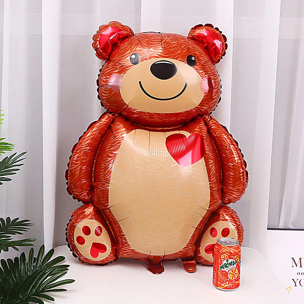 Valentine's Day Big Love Bear Foil Balloons - Perfect for Wedding and Engagement Party Decorations, Romantic Gifts