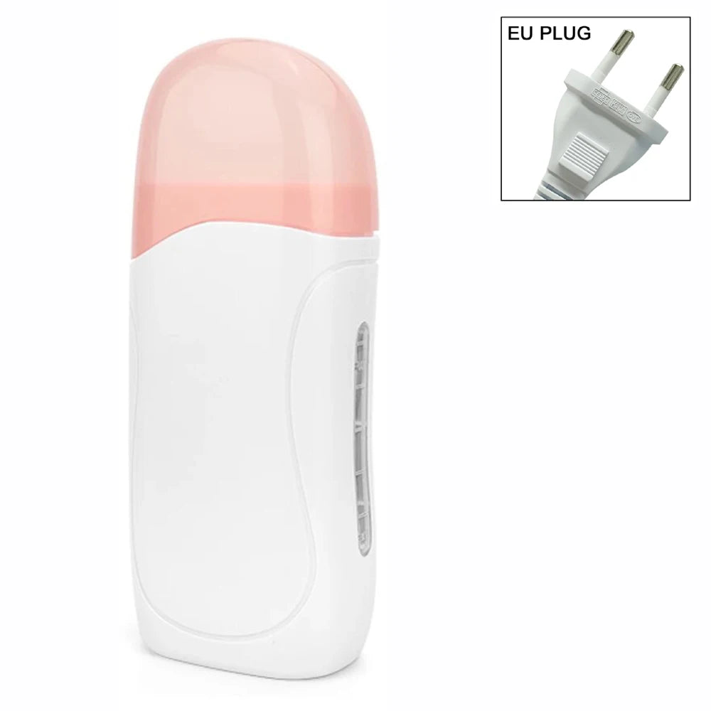 Unisex Hot Roll-On Wax Hair Removal Kit with Depilatory Cream, Wax Heater & Cartridge Warmer – Professional Waxing Set