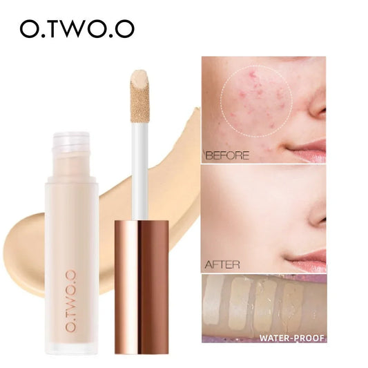 O.TWO.O Full Coverage Concealer - Waterproof Long Lasting Liquid Makeup Base for Dark Circles & Blemishes