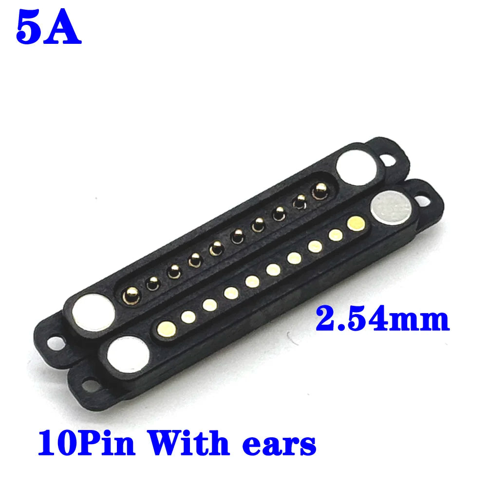 Magnetic Pogo Pin Connector - 5A Waterproof High-Current Spring Probe Male Female DC Charging Connector, 2/3/4/5/6/7/8 Pin