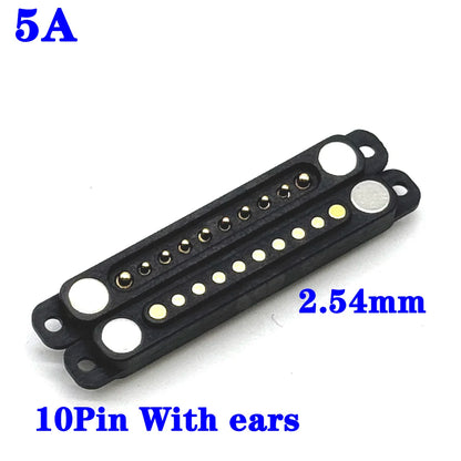 Magnetic Pogo Pin Connector - 5A Waterproof High-Current Spring Probe Male Female DC Charging Connector, 2/3/4/5/6/7/8 Pin