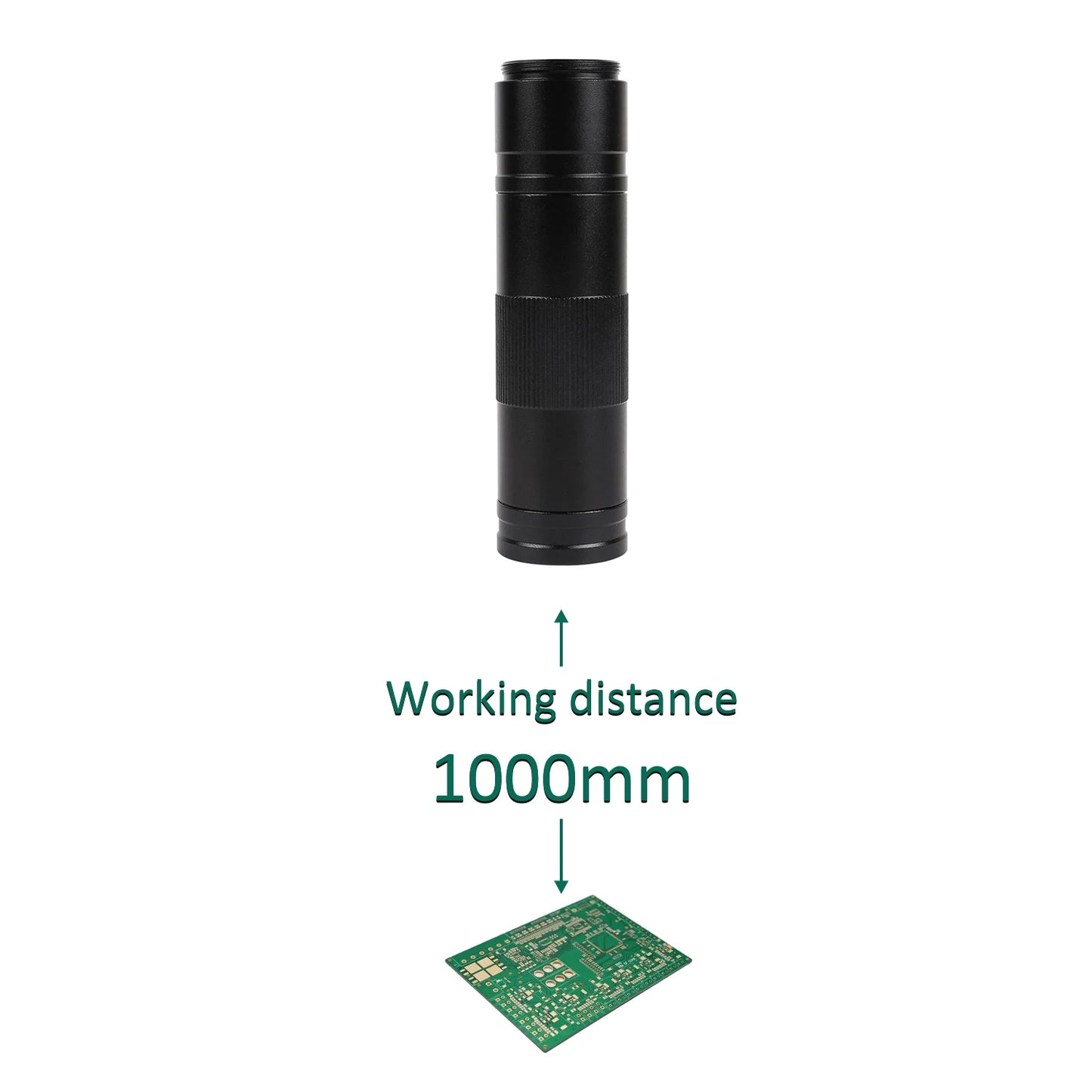 1080P 4K Industrial Microscope – 150X C-Mount Lens with 48MP/13MP Digital Camera, HDMI/USB-C/VGA for PCB Soldering & DIY