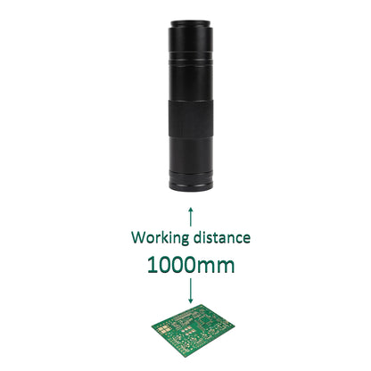 1080P 4K Industrial Microscope – 150X C-Mount Lens with 48MP/13MP Digital Camera, HDMI/USB-C/VGA for PCB Soldering & DIY