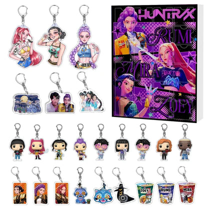 Kpop Demon Hunters Advent Calendar Blind Box — Rumi, Mira, Zoey, Tiger — 24-Day Christmas Countdown Gift