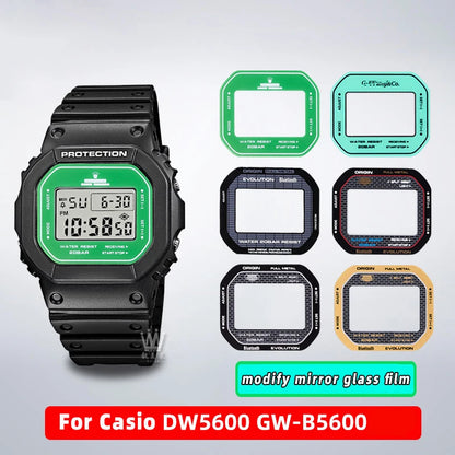 Tempered Mirror Glass Screen Protector for Casio DW-5600 GM-5600 GW-B5600 - Reflective Watch Display Film Accessory