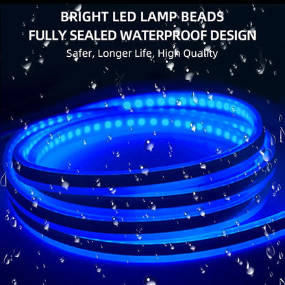 RXZ LED Car Hood Running Light - 12V Dynamic Scan DRL Decorative Ambient Lamp