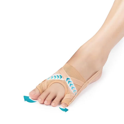 Adjustable Hallux Valgus Bunion Corrector — Big Toe Separator & Foot Straightener Sock for Pedicure & Thumb Correction