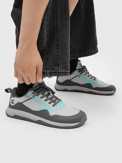 HOBIBEAR Unisex Walking Sneakers – Lace-Up Hiking & Running Shoes for Men & Women, Outdoor Artificial Leather Trainers