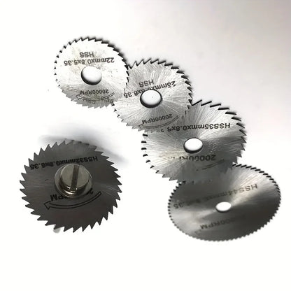 Mini Circular Saw Blades - 6-Piece HSS Cutting Disc Set for Wood Plastic & Aluminum Rotary Drilling Tools