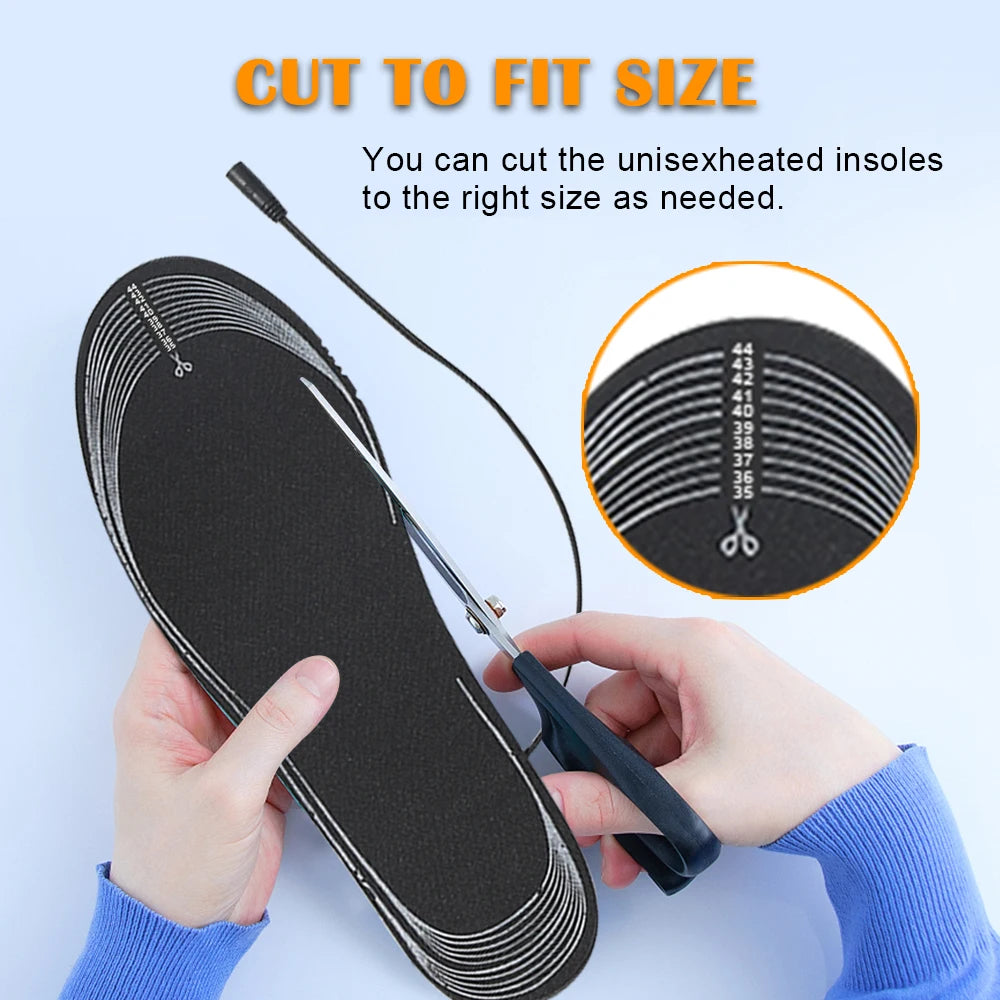 High-Quality USB Heated Shoe Insoles for Feet - Electric Foot Warming Pad, Winter Outdoor Sports Heating Insoles, Warm Sock Mat