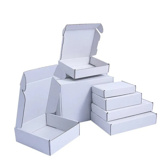 10/30PCS Extra Hard White/Brown Carton Gift Boxes – Multi-Size Wedding, Party, Chocolate & Candy Packaging Boxes
