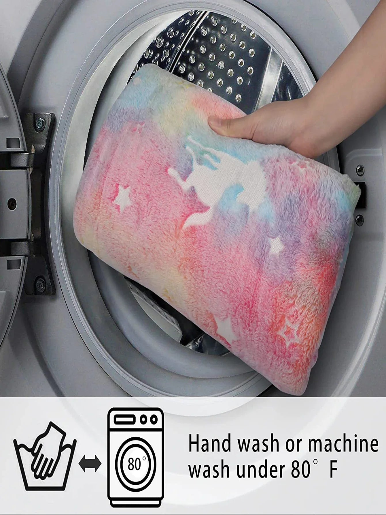 Luminous Unicorn & Dinosaur Plush Blanket – Glow-in-the-Dark Soft Flannel Throw for Boys & Girls, Christmas Gift