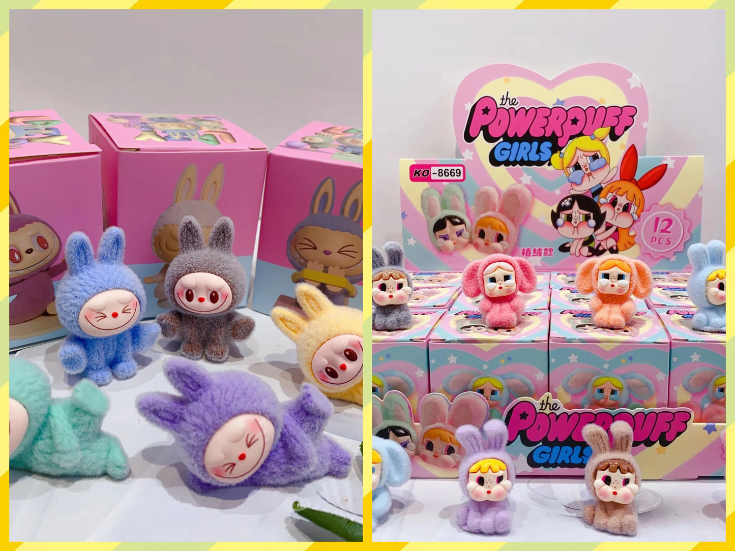 12pcs Mini Labubu V1 & V2 “Have A Sit” Figures – Cute Flocking Doll Collection & Decor Accessories
