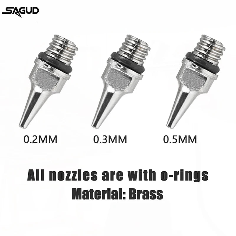 Airbrush Nozzle & Needle Replacement Kit – 0.2/0.3/0.5mm Repair Accessories for Various Airbrush Models