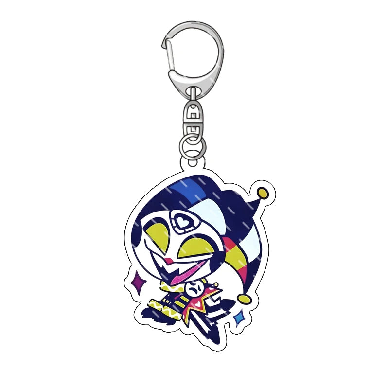 Hazbin Hotel Anime Keychain – Alastor Acrylic Figure Backpack Pendant for Fans & Gifts