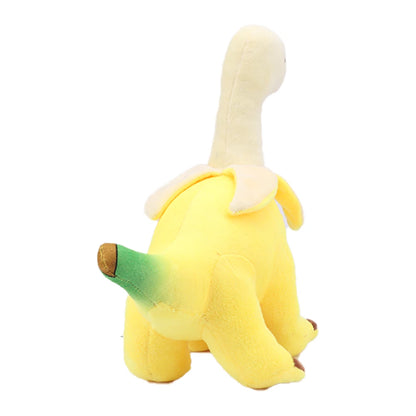 Cute Peeled Banana Brontosaurus Plush Toy – Soft Stuffed Dinosaur, Kawaii Animal Gift for Kids