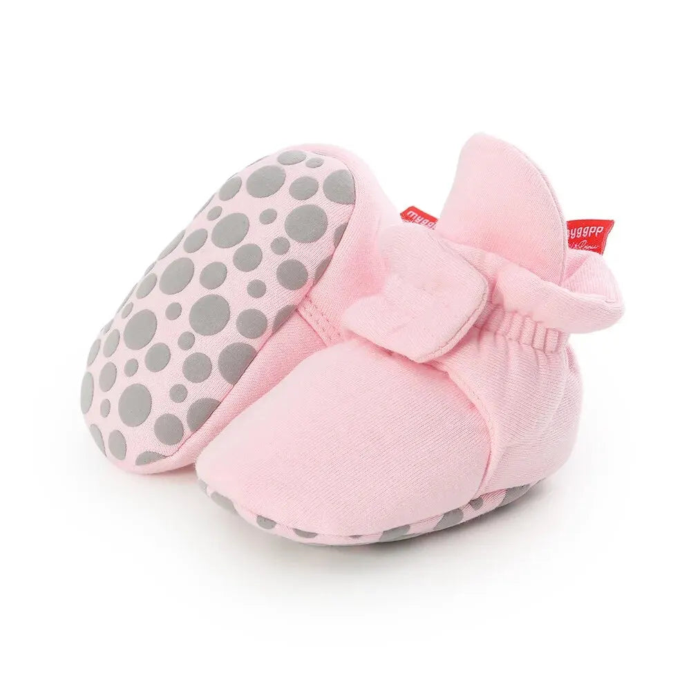 Meckior Baby Socks Shoes – Star Toddler First Walkers Booties, Soft Cotton Anti-Slip Shoes for Boys and Girls
