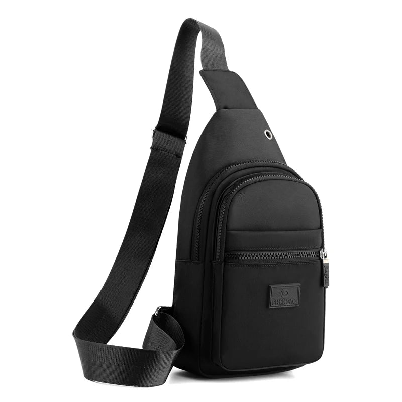 Women's Pure Color Nylon Chest Bag – Casual Shoulder & Crossbody Bag, Fashionable High-Quality Female Bag