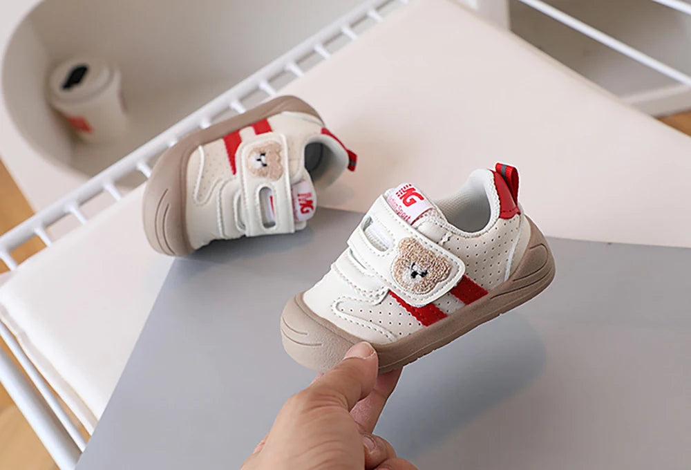 2025 Toddler Shoes — PU Leather Soft-Sole Sneakers for Baby Boys & Girls, Ergonomic First-Step Sport Shoes