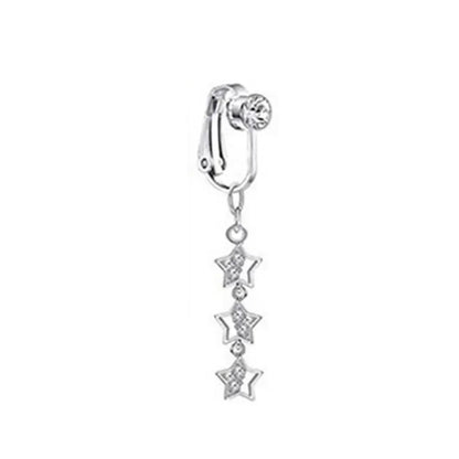 Faux Belly Ring - Non-Piercing Clip-On Navel Button Body Jewelry Belly Piercing Accessory