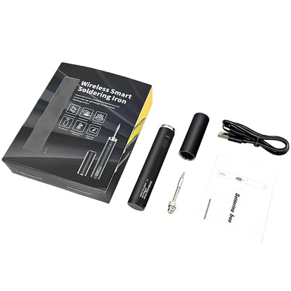 Wireless 5V Soldering Iron Kit – 18350 Lithium Battery USB Rechargeable DIY Repair Tool with Adjustable Temperature for Precision Electronics Soldering