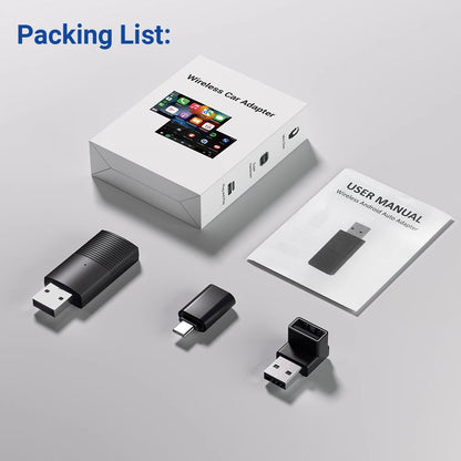 Ottomotion MINI Wireless CarPlay Adapter for iPhone - USB Connection, Compatible with Hyundai, VW, Mazda, Toyota, Kia, Ford, Chery