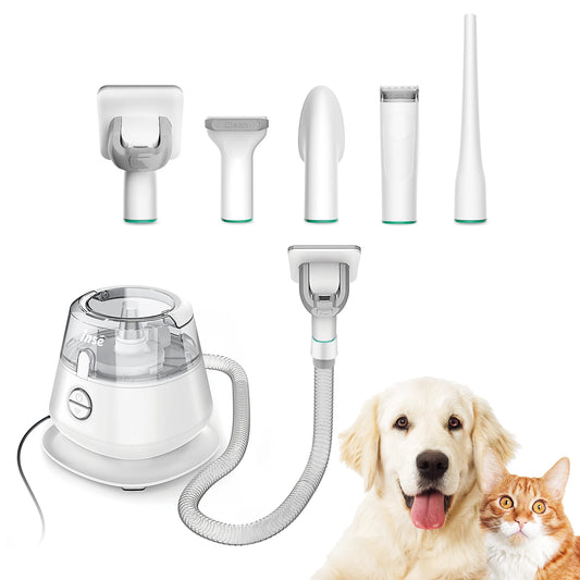 INSE P20 Pet Grooming Kit – Vacuum Suction 99% Pet Hair, Professional Clippers with 5 Tools for Dogs & Cats