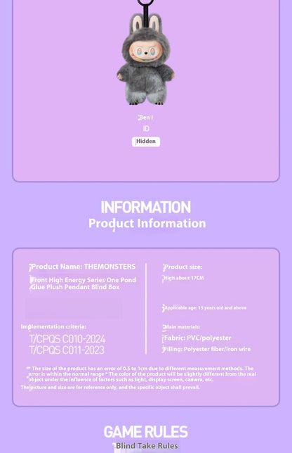 Genuine Labubu 3.0 The Monster Series Blind Box — Original Vinyl Face Pendant, Unique Girl’s Birthday Gift