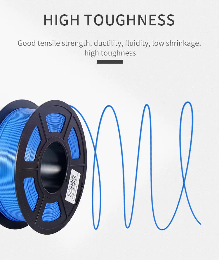 KINGROON 3D Printer Filament 22LBS — 10 Rolls 1KG 1.75mm PETG & PLA, Eco-Friendly Mixed Colors, High Toughness