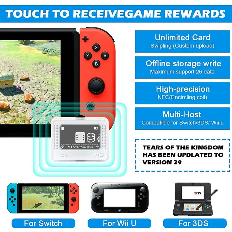 Amiibo NFC Simulator Pixel Emulator – Bluetooth-Compatible Replacement Accessory for Switch 2 (2025)